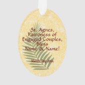 Sint-Agnes van Rome (BC 01) Acryl Ornament (achterkant)