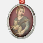 Sint-Agnes van Rome Metalen Ornament (Links)