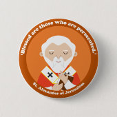Sint-Alexander van Jerusalem Ronde Button 5,7 Cm (Voorkant)
