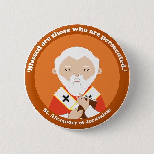 Sint-Alexander van Jerusalem Ronde Button 5,7 Cm (Voorkant)