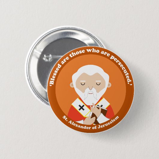 Sint-Alexander van Jerusalem Ronde Button 5,7 Cm (Voorkant /achterkant)
