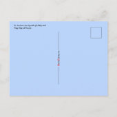 Sint-Andrew met vlag-Kaart van Rusland Feast Day Briefkaart (Achterkant)