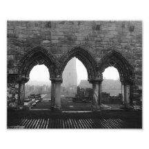 Sint-Andrews kathedrale Arches in Fog Black en Whi
