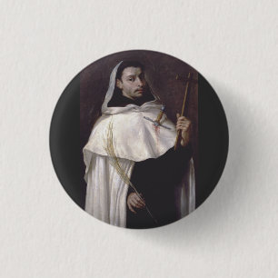 Sint Angelus van Jeruzalem Martelaar en Prediker Ronde Button 3,2 Cm