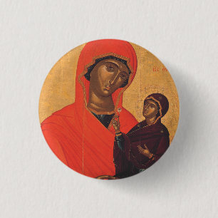 Sint Anna met de Maagd Maria Ronde Button 3,2 Cm