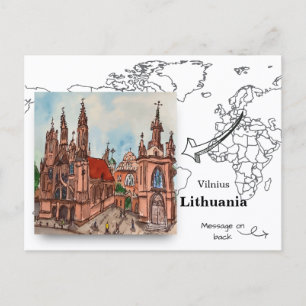 Sint-Annakerk, Vilnius, Litouwen Briefkaart