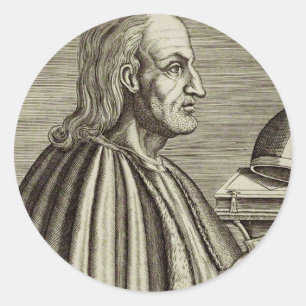 Sint Anselmus van Canterbury Doctor of the Church Ronde Sticker