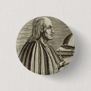 Sint-Anselmus van Canterbury Kerkleraar Ronde Button 3,2 Cm