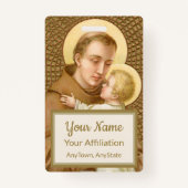 Sint Antonius & het Christuskind (JM 05; Stijl 2) Badge (Achterkant)