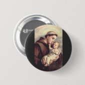Sint-Antonius van Padua Ronde Button 5,7 Cm (Voorkant /achterkant)