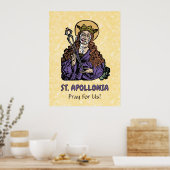 Sint-Apollonia met pulled Tooth (Neurenberg)-Poste Poster (Keuken)