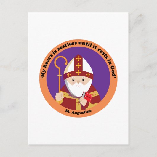 Sint-Augustinus van Hippo Briefkaart (Voorkant)
