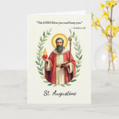 Sint Augustinus van Hippo: Gods vrede en zegeninge Kaart (Gele Bloem)