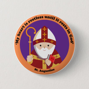 Sint-Augustinus van Hippo Ronde Button 5,7 Cm