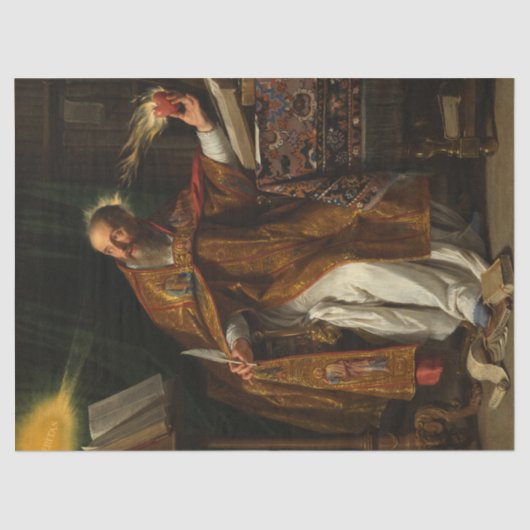 Sint Augustinus van Philippe de Champaigne Tissuepapier (Voorkant)