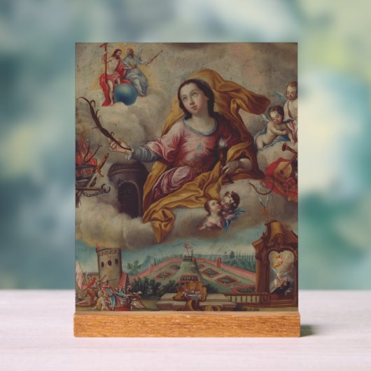 Sint Barbara Maagd en martelaar Acryl Bord (Neutraal)