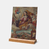 Sint Barbara Maagd en martelaar Acryl Bord (Hoek)