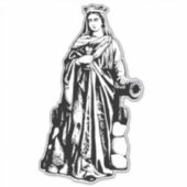 Sint Barbara Maagd en martelaar Sticker (Voorkant)