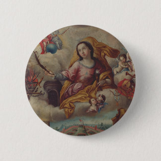 Sint Barbara maagd en martelares Ronde Button 5,7 Cm