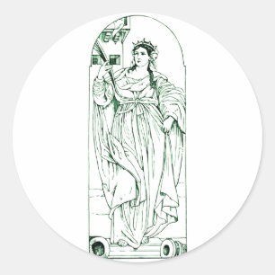 Sint Barbara Maagd en martelares Ronde Sticker