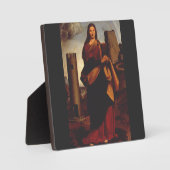 Sint Barbara van Giovanni Antonio Bolverkeer Fotoplaat (Voorkant)