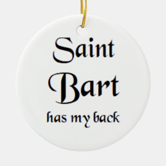sint bart keramisch ornament (Voorkant)