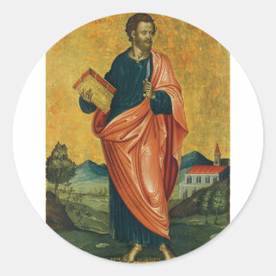 Sint-Bartholomeüs de apostel Fijne Kunst Ronde Sticker