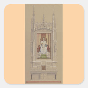 Sint-Bartholomeüs de apostel Fijne Kunst Vierkante Sticker