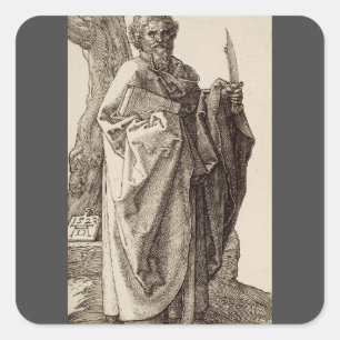 Sint-Bartholomeüs de apostel Fijne Kunst Vierkante Sticker