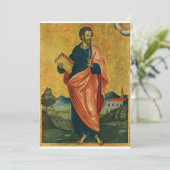 Sint Bartholomeus de apostel orthodoxe icoon Bedankkaart (Staand voorkant)