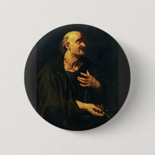 Sint-Bartholomeus door Peter Paul Rubens Ronde Button 5,7 Cm