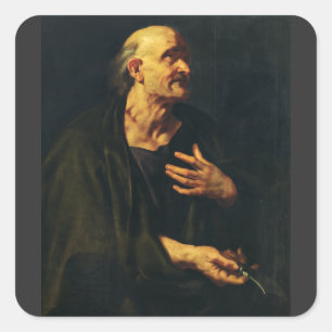 Sint-Bartholomeus door Peter Paul Rubens Vierkante Sticker