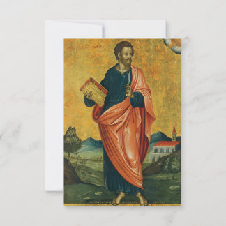 Sint-Bartholomeus-orthodoxe gebedskaart Bedankkaart