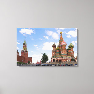 Sint-Basilkathedraal in Moskou Canvas Afdruk