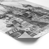 Sint-Basilkathedraal in Moskou Poster (Hoek)