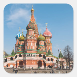 Sint-Basilkathedraal in Moskou Vierkante Sticker