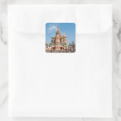 Sint-Basilkathedraal in Moskou Vierkante Sticker (Tas)