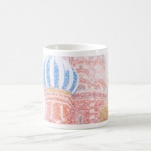 Sint-Basilkathedraal in Snowstorm Magische Mok (Center)