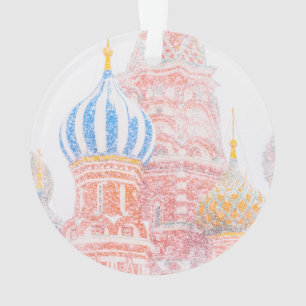 Sint-Basilkathedraal in Snowstorm Ornament