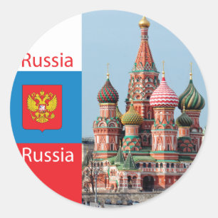 Sint-Basilkathedraal. Rusland Ronde Sticker