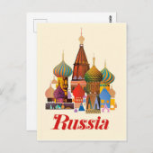 Sint-Basilskathedraal, Moskou, Rusland Briefkaart (Voorkant / Achterkant)