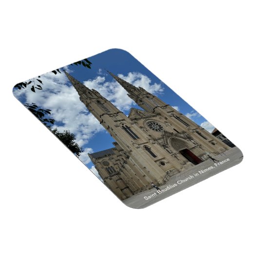 Sint-Baudilus-kerk in Nimes, Frankrijk, op een Magneet (Rechterzijde)