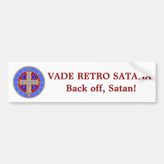 Sint-Benedict-Latijnse Bumpersticker (Voorkant)