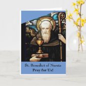 Sint Benedictus van Nursia Kaart (Gele Bloem)