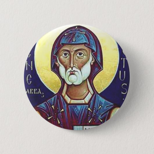 Sint-Benedictus van Nursia Ronde Button 5,7 Cm (Voorkant)