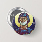 Sint-Benedictus van Nursia Ronde Button 5,7 Cm (Voorkant /achterkant)