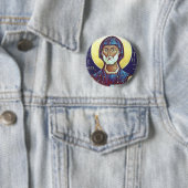 Sint-Benedictus van Nursia Ronde Button 5,7 Cm (In situ)