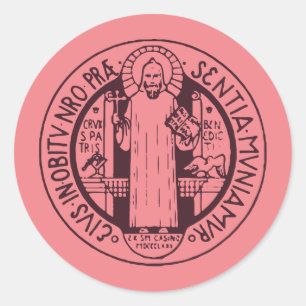 Sint-Benedictusmedaille Ronde Sticker