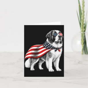 Sint Bernard 4 juli Amerikaanse Vlag Hond Kaart