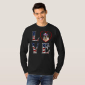 Sint-Bernard 4 juli Memorial Day Veterans Ameri T-shirt (Voorkant volledig)